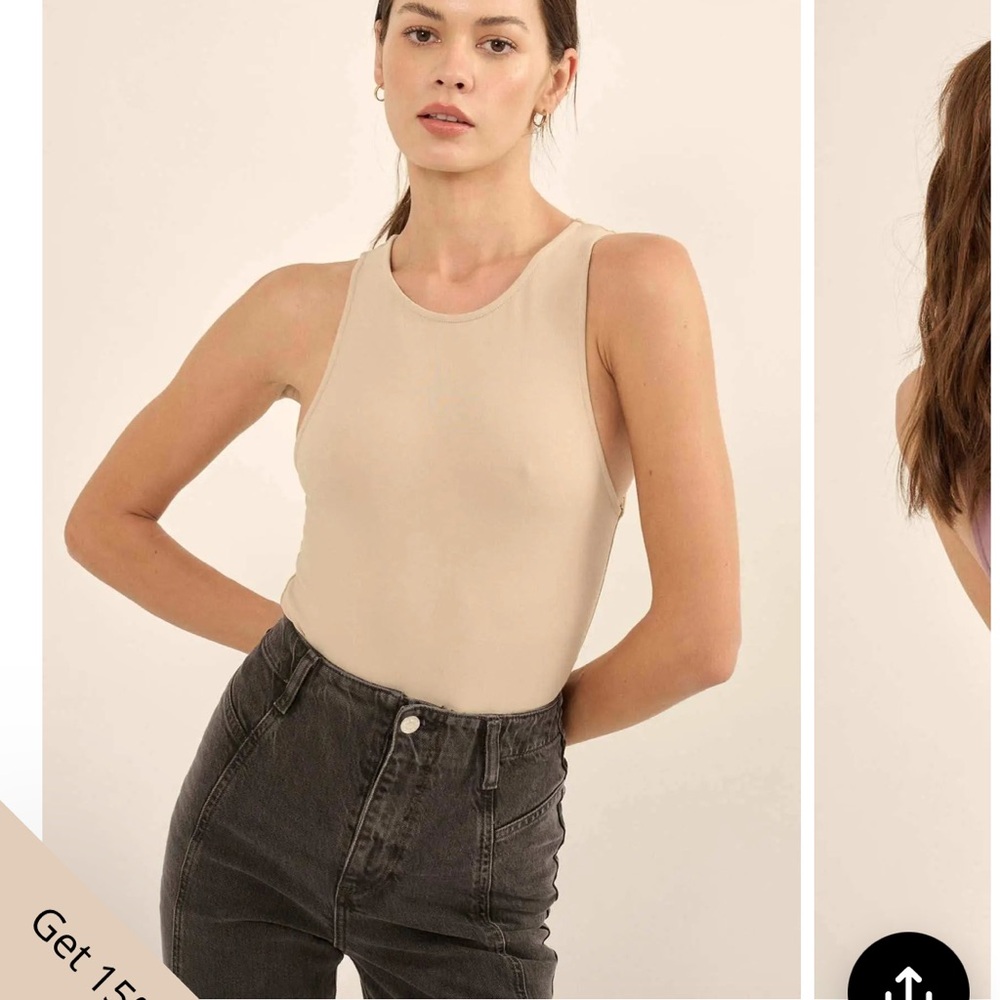 Promise Lifted Fit Sleeveless Racerback Tank Bodysuit - Picture 5 of 6